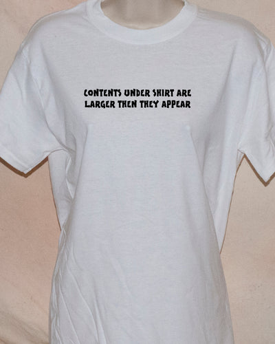 1066 CONTENTS UNDER SHIRT ARE LARGER THEN THEY APPEAR