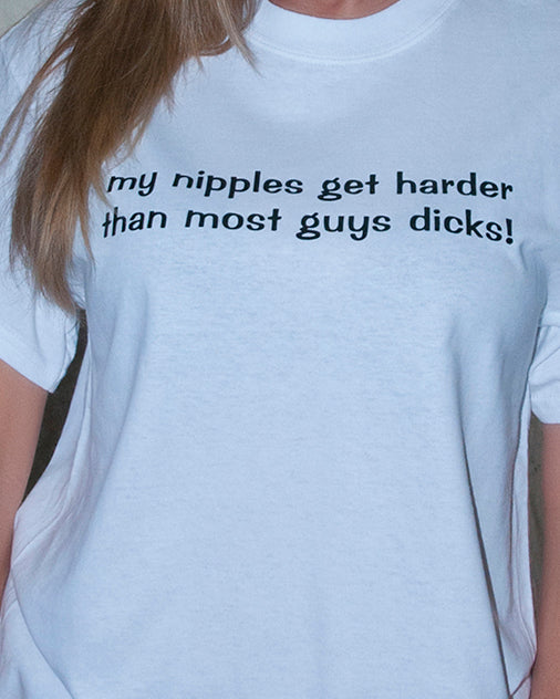 1043 My nipples get harder then most guys dicks!